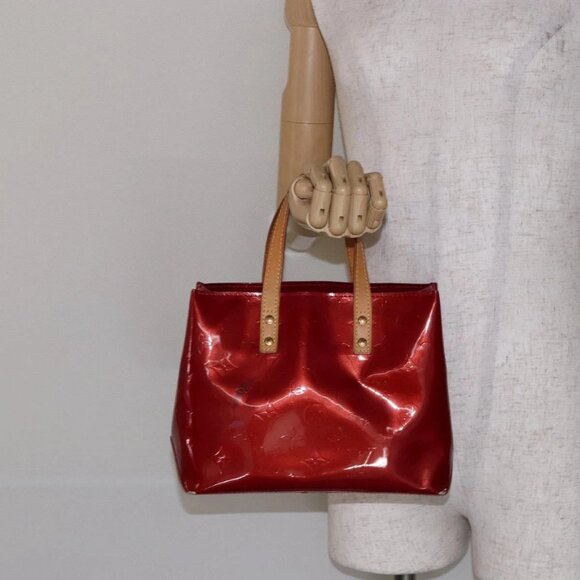 LOUIS VUITTON Monogram Vernis Reade PM Hand Bag Pomme D'amour M91990 Auth 139642 - Picture 1 of 16